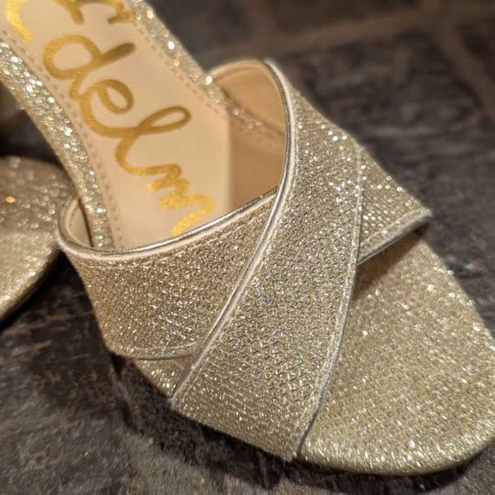 Sam Edelman Gold Heel Sandals size 6.5 - Picture 3 of 10